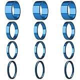 12 Pieces Bicycle Headset Spacer Bike Handlebar Stem Spacers Threadless Aluminum Alloy Headset Stem...