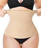 Junlan Women Waist Trainer Corset Shapewear Tummy Control Body Shaper Waist Cincher Slimming Girdles Underwear (Beige,M) - Image 1