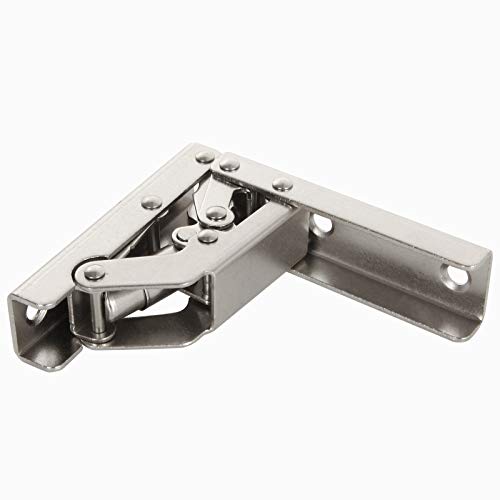 Shanqian SQUS-HINGE-6PCS-SILVER-210108 6 Pack 90 Degree Folding Shelf Hinge Door Hinge Hidden Bracket Table Holder Furniture Parts thumb #4