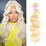 GYAJEP 613 Human Hair Bundles Body Wave Blonde Bundles 100% Unprocessed 12A Grade Brazilian Virgin Human Hair 613 Hair Extensions for Women 18 Inch