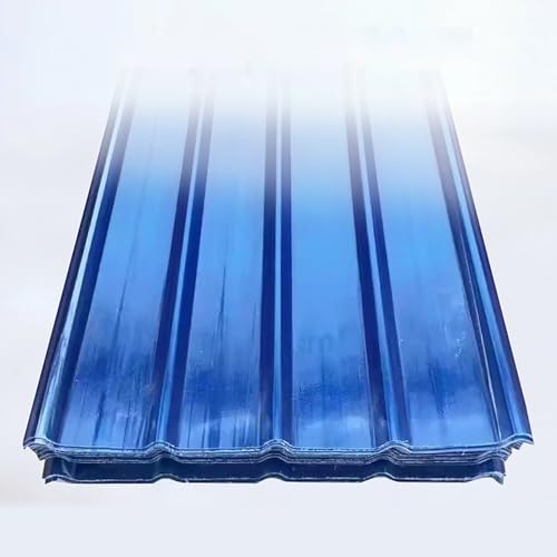 Panneau de toiture pour abri de jardin et serre plaques ondulées en polycarbonate bleu 1.5mm
