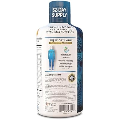 Premium Liquid Multivitamin for Men | Sugar Free Mens Multi-Vitamin | 100+ Vitamins, Minerals & Amino Acids to Support Muscle, Heart, Brain Health & Energy | 98% Absorption Rate | Non-GMO | 32 Serv