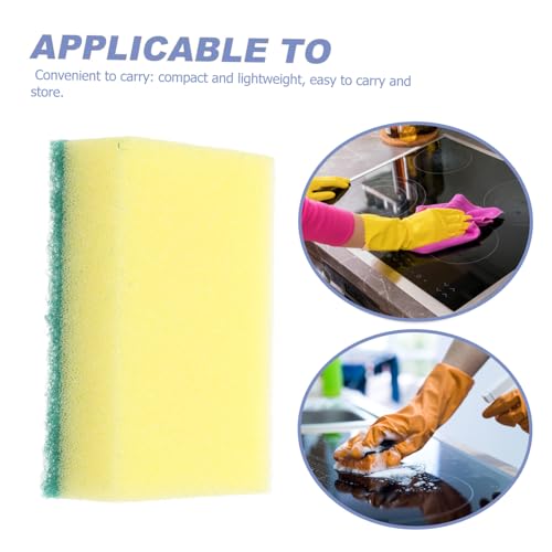 Éponge vaisselle anti-rayures lot de 100 mousse jaune nettoyage doux