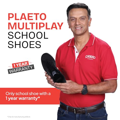 Image of Plaeto Nova Unisex School Shoes for Boys & Girls | Tilt Lacing, Breathable Canvas, PU Midsole for high Durability | Multiplay School Shoes Sports Shoes -Girl |Boy |Child |Kids |1 Year Warranty