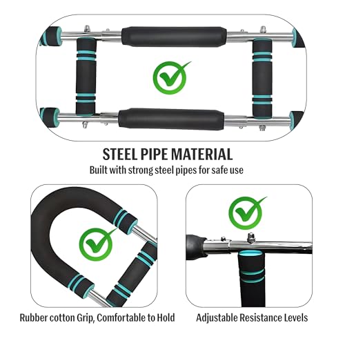 Image of Twister Arm Exerciser Adjustable Power Wrist & Forearm Strengthener, Portable Arm Workout Bar for Chest, Shoulders, Biceps, Triceps, Grip Strength & Home Gym Equipment (Blue)