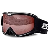 【OTG(OVER THE GLASSES) DESIGN】 Skibrillen mit OTG (Over-The-Glasses) -Design ermöglichen es Ihnen, Ihre Brille unter der Brille zu tragen. Alle Gläser sind ANTI-FOG-BESCHICHTET und bieten 100% UV400-SCHUTZ. Geeignet für Erwachsene und Jugendliche.