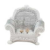 ミニチュアソファ型 リングピロー リングスタンド アクセサリーケース グレー