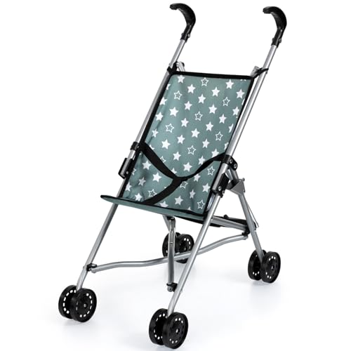 Bayer Design 30558AA Sillita de Paseo muñecas, Plegable, cinturón de Seguridad Integrado, Ruedas Dobles