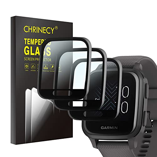 [3-Stück] Kompatibel mit Garmin Venu Sq Schutzfolie, 3D Gebogene Vollabdeckung Schutz Displayschutzfolie, Anti-Kratz, Wasserdicht,HD, Anti-Öl, Ultrabeständig, für Garmin Venu Sq Cover