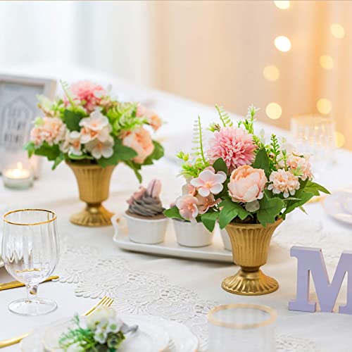 Nuptio 2 Pcs Flower Ball Arrangement Bouquet, Flower Balls Party Centerpieces For Tables Flower Bouquet For Centerpieces, Flower Centerpieces For Party Wedding Christmas Home Decor (Pink) #TOP3