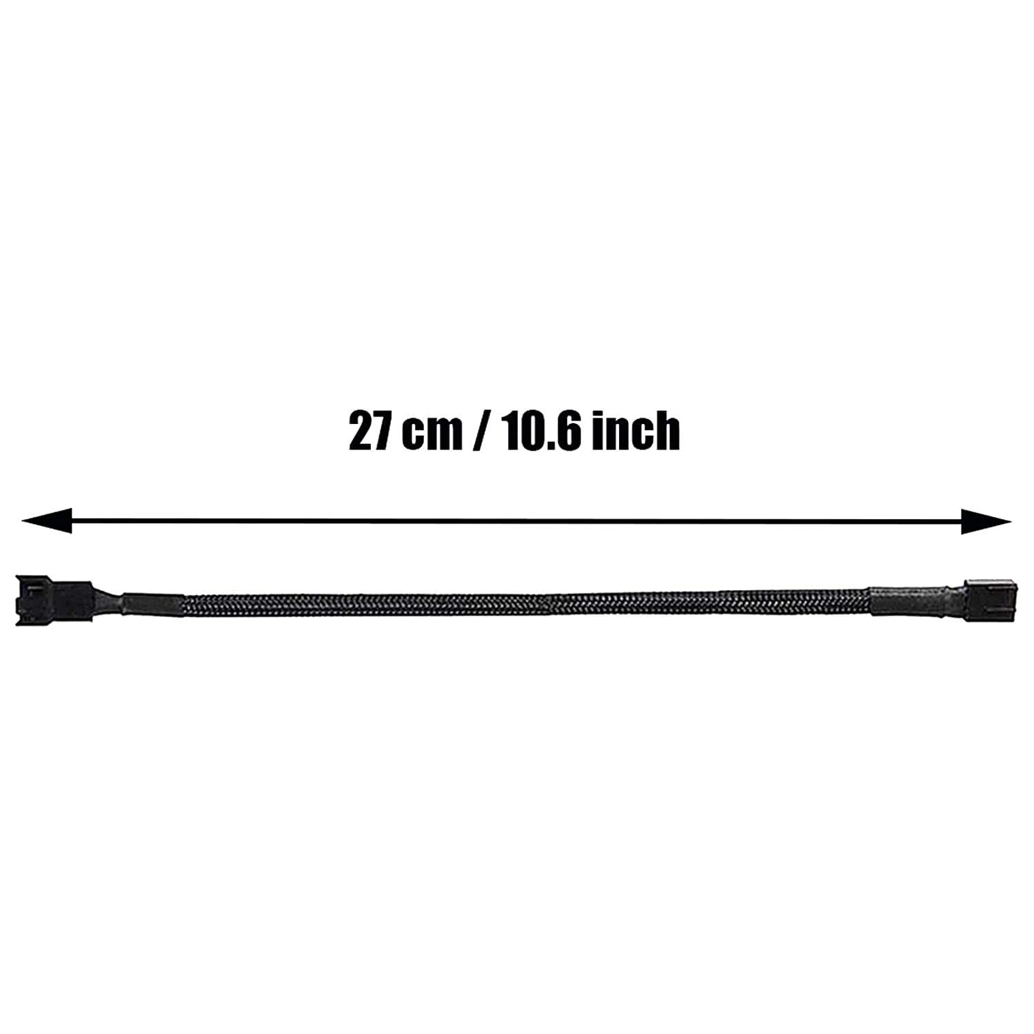 Gebildet 6 szt. 4pinowy PWM Przedłużacz Wentylatora Złącze kabla Zasilającego Obudowa Męska na Zeńska do Komputera (26 cm)