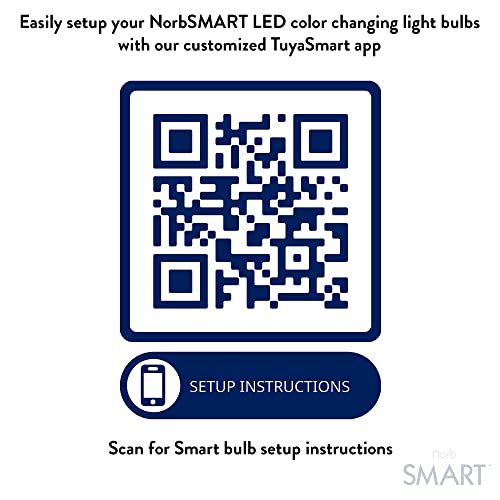 Norbsmart - Circadian Rhythm Supporting Tunable Led W/Norbsmile, Sleep, Relief, Relief-Leaf, Cozy, And Custom Colors In One Bulb. Wifi Enabled, Simple App, Alexa/Echo/Google Home, 9W No Hub Required #TOP4