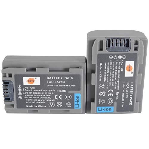 DSTE 2-Pieza NP-FP50 Repuesto Batería y DC04E Viaje Cargador Compatible para Sony DCR-30 DCR-DVD103 DCR-DVD105 DCR-DVD105E DCR-DVD202E DCR-DVD203 DCR-DVD203E DCR-DVD205 DCR-DVD205E DCR-DVD304E - imagen 2