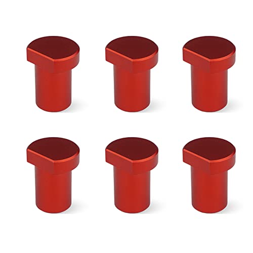 6 Pack Bench Dogs, Aluminum Alloy Bench Brake Inserts For 20mm Dog Holes, A Woodworking Shop Essential (20mm,Red)