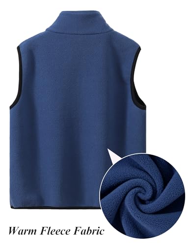 SEAUR Toddler Boys Girls Polar Fleece Vest Soft Comfy Kids Zip Up Warm Sleeveless Outerwear with Pockets4