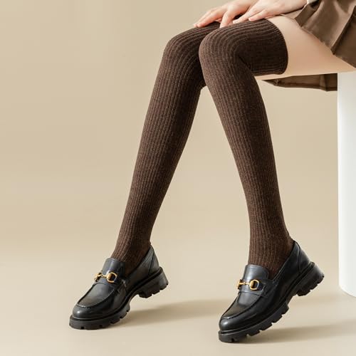 Image of Women's Long Compression Socks,Warm Boot Socks for Girls Over The Knee Stockings