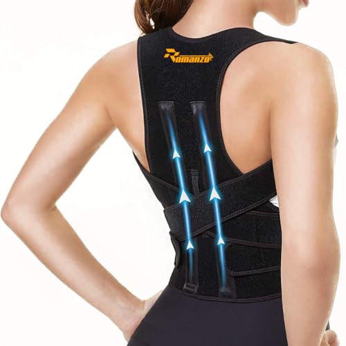 ROMANZO Universal Size Metallic Posture Corrector Belt for Women | Back Support Belt | Back Pain Straight Shoulder Support Belt | Adjustable Straps For Best Fit ROMANZO Universal Size Metallic Posture Corrector Belt for Women | Back Support Belt | Back Pain Straight Shoulder Support Belt | Adjustable Straps For Best Fit