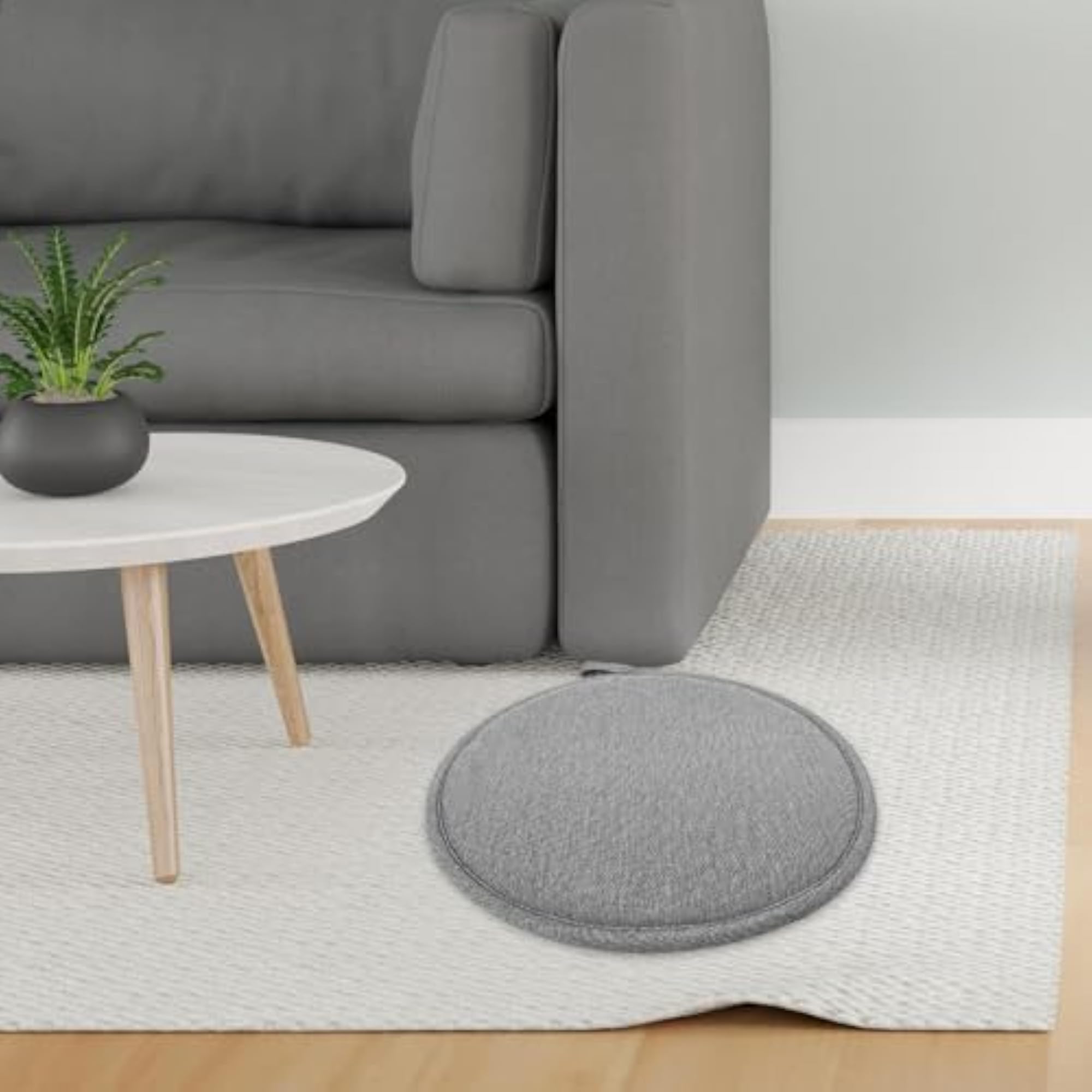 Round Multifunction Chair Cushion Pad, Light Gray