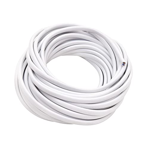 Câble HO3VVH2-F 10m Blanc – 2x0,75mm² – Fil Souple 2 Conducteurs – Idéal Éclairage, Bricolage et Petits Appareils