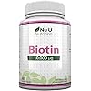 Biotin Hair Growth Supplement – 365 Vegan Tablets (Full Year Supply) – Biotin 10,000mcg by Nu U Nutrition