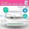 Elk and Friends Stainless Steel Divided Plates with Silicone Sleeve for Babies & Toddlers | Lids Included | Stay Put Suction | Dinner & Snack Plates | 2 Pack #5