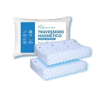 Kit 2 Travesseiros Cervicais Magnéticos Suppremo Sono
