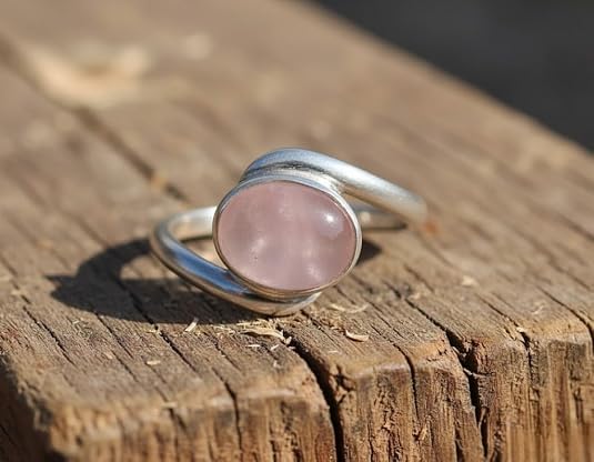 Image of 55Carat Choose Your Color Natural Gemstone Silver Statement Rings for Gift Corssover Style Size 5 to 12