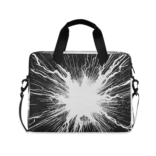 Maletín negro y blanco para laptop ALAZA 13-15.6 pulgadas