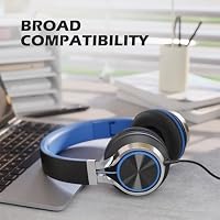 AILIHEN C8 Kids Wired Headphones with Mic for School, 3.5mm Jack, BlackBlue — image 9