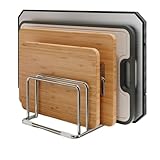 Soporte para tabla de cortar, organizador de ahorro de espacio, de acero inoxidable e inoxidable, dispositivos de sujeción para tablas de cortar, para el hogar, cocina, oficina, libros, documentos