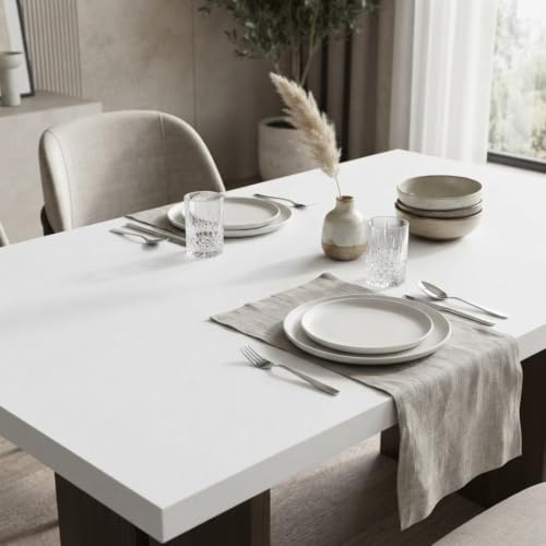 Image of WALLMATE Vinyl White Contact Paper Decorative for Cabinets Countertops Kitchen Shelves Self Adhesive Film Peel and Stick Waterproof Removable Wallpaper (1 Feet 66 inch, Matt White Wallpaper)