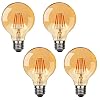 G80 Vintage led-gloeilamp, Edison Vintage led-lamp, antieke lamp, E27, 4 W, decoratieve antieke LED-gloeilamp, ideaal voor nostalgische en retro verlichting, 4 stuks