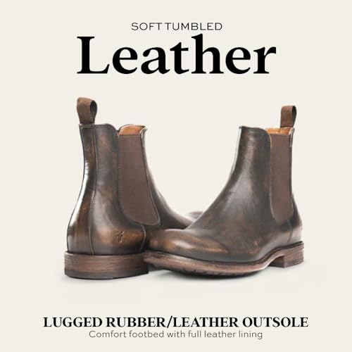 Frye Tyler Chelsea Boots for Men Designed with Flexible Blake Construction and Elasticated Side Panels, Comfort Footbed and Full Leather Lining – 6” Shaft Height4