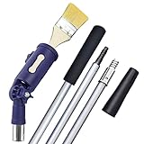 [1M Palo Extensible]: La pértiga extensible multiusos se compone de tres pértigas individuales de 36cm unidas para formar una longitud total de 1M, es de tipo roscado/enchufable de doble uso y se puede utilizar con la mayoría de rodillos. Está hecho de acero inoxidable de alta calidad con un mango de goma suave esmerilado para un agarre cómodo y una unión roscada de metal que no se rompe fácilmente.