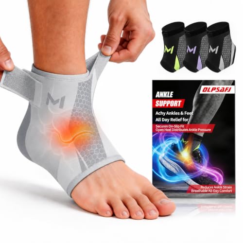 2-Pack Ankle Brace Pro Lace up Anklepro Support Women Men Bidirectional Motion Softball Ankles Sports Sock with Straps Lightweight Basketball Elastic Ankle Stabilizer for Sprained Injured Foot (Light gray)