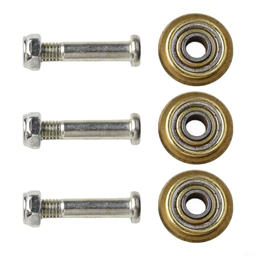 Niceminiwall Juego de 3 ruedas de repuesto manuales de 22 mm con rodamientos giratorios, ruedas de corte de azulejos de metal con tornillos para una puntuación precisa en porcelana y (0)