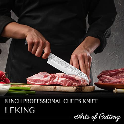 Leking 7 Inch Ultra Sharp Santoku Knife With Vegetable Peeler, German Hc Stainless Steel En1.4116 Chef Knife, Multifunctional Kitchen Knife For Meat Vegetable Fruit In Gift Box #TOP2