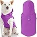 Gooby Every Day Fleece Cold Weather Dog Vest with Hoodie for Small Dogs, Purple, Large