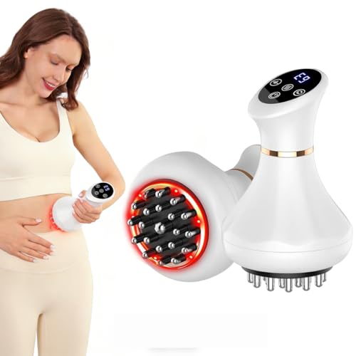 Image of HANNEA Electric Body Massager with Multi-Node Massage Head, 9 Level Switchable, EMS Micro Current Heating Massager for Neck, Back, Shoulder, Muscles, Stress Relief, Lymphatic Drainage, 9x15cm