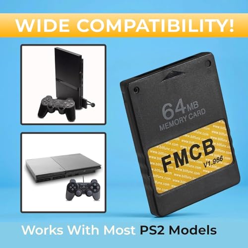 Image of Skywin FMCB Free McBoot Card v1.966 for PS2-2 Pack Plug and Play PS2 Memory Card - 64 GB Memory Card PS2 Runs Games in USB Disk or Hard Disk