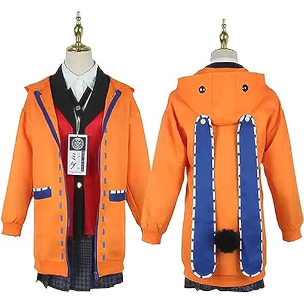 Kakegurui-Yomozuki kostuum, Runa volledige set gewaad rok, Runa cosplay kostuum met pruik, anime karakter Lolita JK uniform kimono mantel kleding voor meisjes