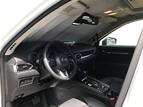 HeatShield, The Original Windshield Sun Shade, Custom-Fit for Mazda CX-5 SUV w  Sensor 2017, 2018, 2019, 2022, 2021, Silver Series