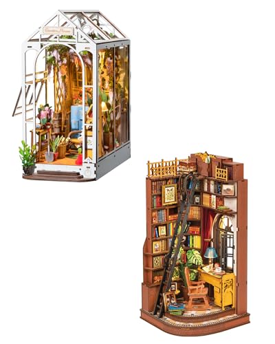 Rolife DIY Book Nook Kit (Garden House+Silent Corner Study)