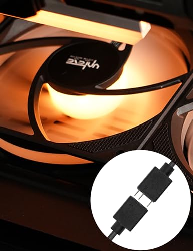 upHere Gaming ARGB-Splitterkabel,ARGB-Verlängerungskabel,5V 3-poliges adressierbares RGB-Kabel,ARGB Splitter und Fan Splitter für Computergehäuse,CPU-Kühler und 5 V RGB Lüfter,PC Kabel RGB(2er-Pack)