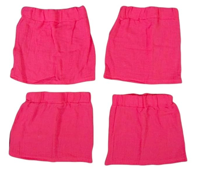 Organic Muslin Cotton Kids Shorts Set,Pink Shorts 4Piece-Pack of 4 (in, Age, 18 Months, 24 Months, Regular, 4.00, Off White)-image-2