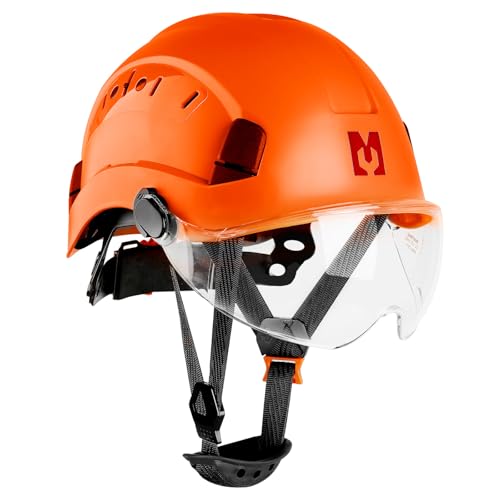 Mustbau Bauhelm für Baustelle, Outdoor, Indoor, Holzfällerarbeiten, Gartenarbeit - Orange