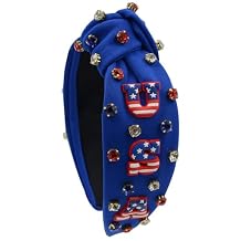 American Flag Headband Women, 4th of July USA Patriotic Hair Accessories for Independence Day Party Memorial Day National Celebrations