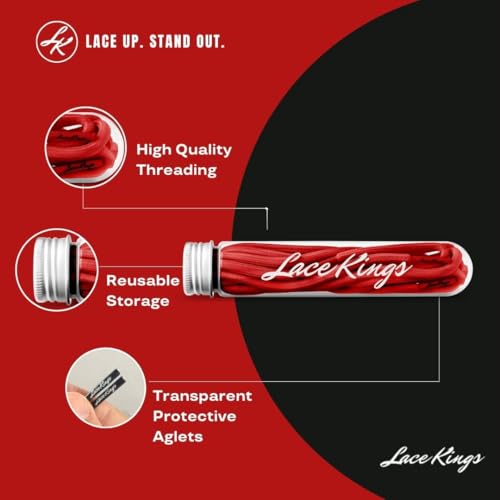Image of Round Rope Shoelaces - 2 Pack (Red) - 1.25 inch W x 6.25 inch L x 1.25 inch H