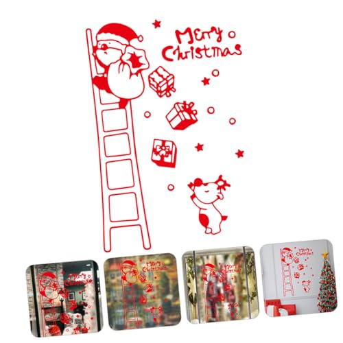 Sticker Santa Claus Navidad FRCOLOR 70x50cm Rojo miniatura 7