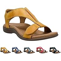 EEUK Sandalias ortopedicas mujer piel verano, Sandalias correa trasera para fascitis plantar con soporte para el arco juanetes diabéticos sandalias cómodas para pies planos